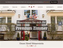 Tablet Screenshot of hotel-roemerstein.de